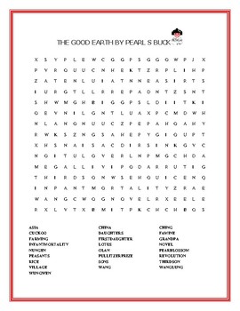 Preview of THE GOOD EARTH/ A NOVEL: WORD SEARCH