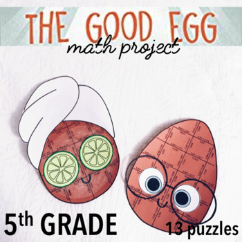 Preview of THE GOOD EGG ACTIVITIES - FIFTH GRADE MATH PUZZLES