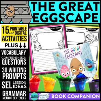 Preview of THE GREAT EGGSCAPE activities READING COMPREHENSION - Book Companion read aloud