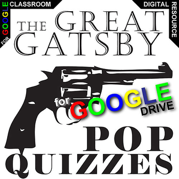 Preview of THE GREAT GATSBY 9 Pop Quizzes DIGITAL Comprehension Question Exit Ticket Slip