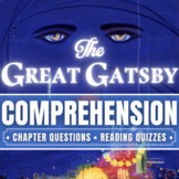 THE GREAT GATSBY Comprehension Bundle (reading questions a