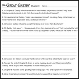 THE GREAT GATSBY Discussion Questions by Chapter (& excerp