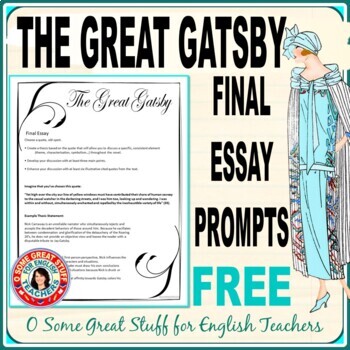 essay prompts about the great gatsby