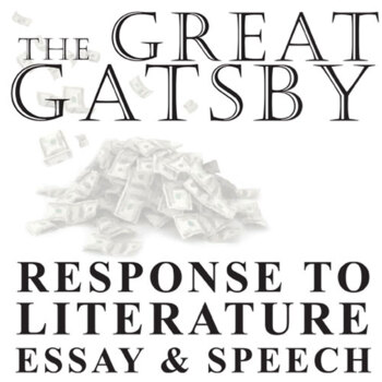 Preview of THE GREAT GATSBY Essay Questions & Speech Writing Prompts w Rubrics