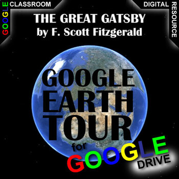 Preview of THE GREAT GATSBY - Google Earth Introduction Tour DIGITAL (Fitzgerald) Setting