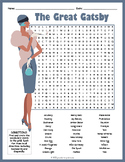 THE GREAT GATSBY Word Search Puzzle Worksheet Activity