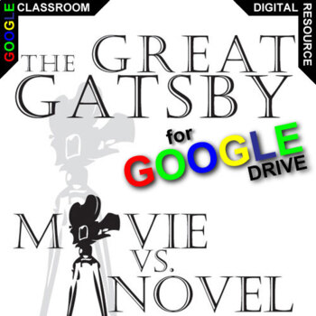 Preview of THE GREAT GATSBY Movie vs Novel Comparison Activity DIGITAL Film Worksheet