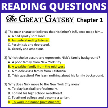 symbols in the great gatsby chapter one