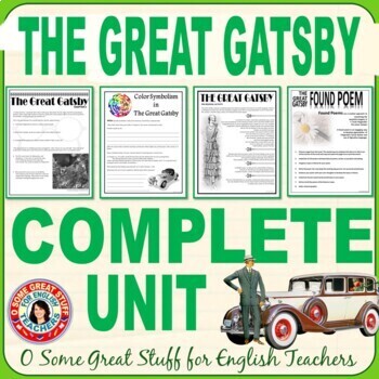 Preview of The Great Gatsby - Complete Unit - Activities, Reading Guides, Assessments