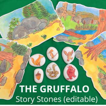 Preview of THE GRUFFALO Story Stones (editable)