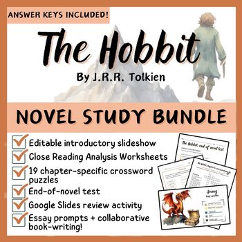 Preview of THE HOBBIT MEGA BUNDLE: Intro, Close reading, Review, Test, Essays, Book writing