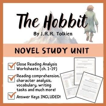 Preview of THE HOBBIT Novel Study Unit - Close Reading Worksheets (ch. 1-19) + Answer Keys