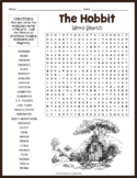 THE HOBBIT Novel Study Word Search Puzzle Worksheet Activity