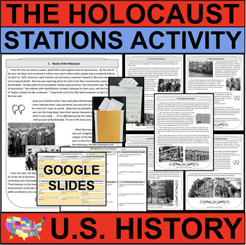 Preview of THE HOLOCAUST WWII U.S. History STATIONS (PDF & GOOGLE)