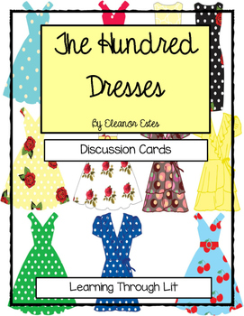 Preview of THE HUNDRED DRESSES by Eleanor Estes - Discussion Cards (Answer Key Included)