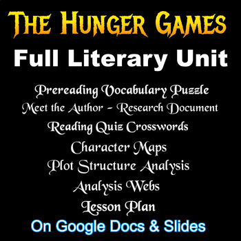 Preview of THE HUNGER GAMES - Suzanne Collins -- FULL LITERARY UNIT Bundle