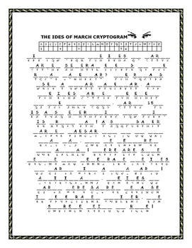 Preview of THE IDES OF MARCH CRYPTOGRAM