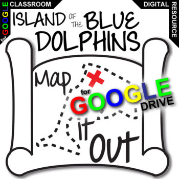 Preview of THE ISLAND OF THE BLUE DOLPHINS Map It Out Fun Activity DIGITAL