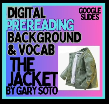 Preview of THE JACKET by Gary Soto Digital Prereading Introduction and Vocab, Google Slides
