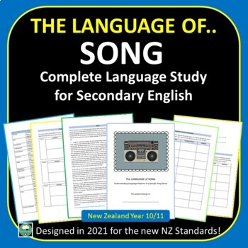 Preview of THE LANGUAGE OF SONGS Secondary ENGLISH Complete Unit SONG