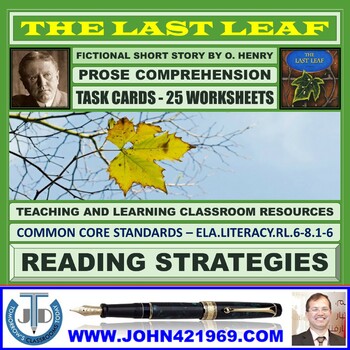 Preview of THE LAST LEAF - STORY COMPREHENSION - TASKS AND EXERCISES