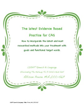 Preview of THE LATEST EVIDENCE BASED PRACTICE FOR CAS