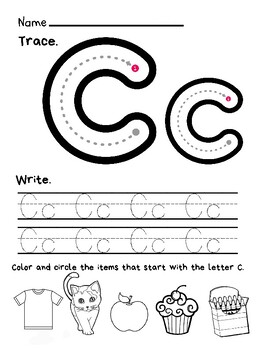 THE LETTER C PACKET! for Toddlers,Preschoolers,Kindergarteners, & Early ...