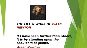 Preview of THE LIFE AND WORK OF ISAAC NEWTON