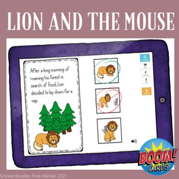 Preview of THE LION AND THE MOUSE DIGITAL TASK CARDS