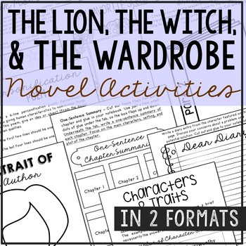 Preview of THE LION, THE WITCH, AND THE WARDROBE Novel Study Unit Project Activity