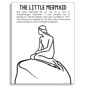 THE LITTLE MERMAID World Landmark Poster | Art History Bulletin Board