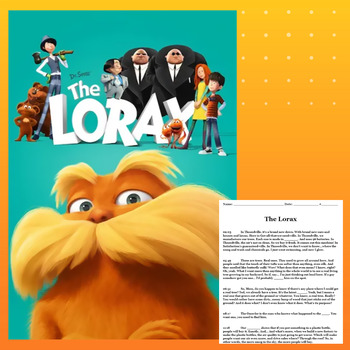 Preview of THE LORAX - Movie Guide Q&A, Storyboard & Writing Frames