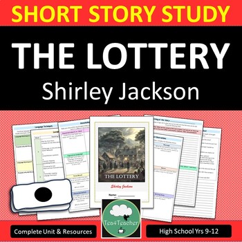 Preview of THE LOTTERY Shirley Jackson SHORT STORY UNIT Close Reading Analysis