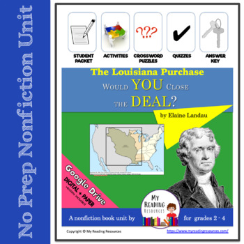 Preview of THE LOUISIANA PURCHASE Would You Close the Deal? Nonfiction Book Study + DIGITAL