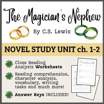 Preview of THE MAGICIAN'S NEPHEW (The Chronicles of Narnia): Novel Study Worksheets ch. 1-2