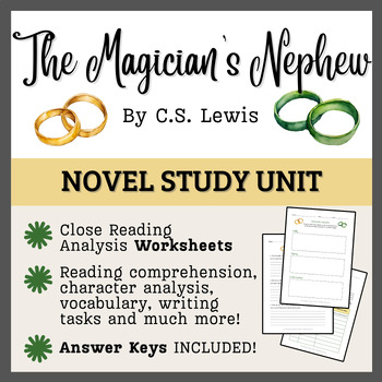 Preview of THE MAGICIAN'S NEPHEW (The Chronicles of Narnia): Novel Study Unit + Answer Keys