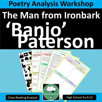 Preview of THE MAN FROM IRONBARK Banjo Paterson AUSTRALIAN POETRY Close Reading Analysis