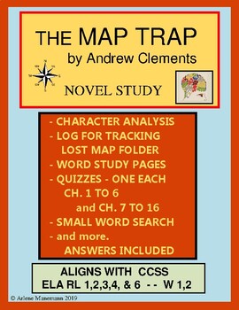 Preview of THE MAP TRAP by Andrew Clements - Novel Study