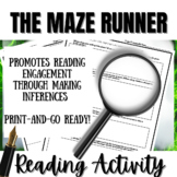THE MAZE RUNNER | Novel Study Activity | Close Reading Worksheets