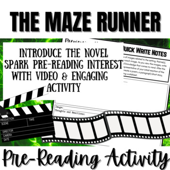 Preview of THE MAZE RUNNER | Novel Study Intro Activity | Video & Reflection