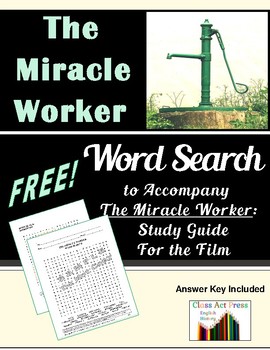 Preview of THE MIRACLE WORKER Word Search