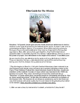 Preview of THE MISSION Film Guide with Answer Key