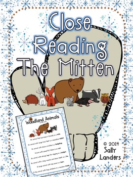 Preview of THE MITTEN Close Reading Pack - Kindergarten, 1st & 2nd Grade