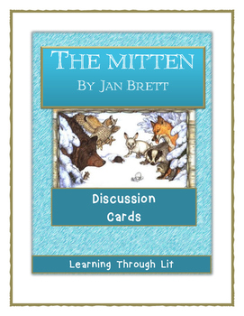 Preview of THE MITTEN by Jan Brett - Discussion Cards PRINTABLE & SHAREABLE