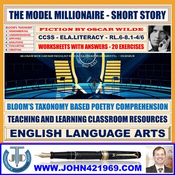 Preview of THE MODEL MILLIONAIRE - READING PROSE: 20 WORKSHEETS WITH ANSWERS