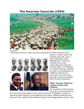 Preview of THE MODERN WORLD - The Rwandan Genocide (1994) Worksheet with KEY