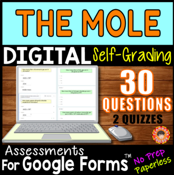 Preview of THE MOLE ~ Self-Grading Quiz Assessments for Google Forms
