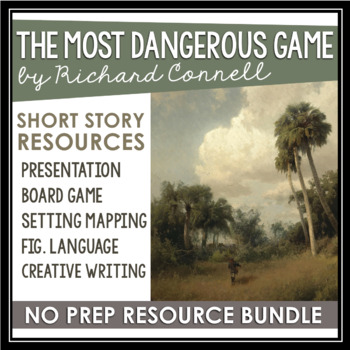 Preview of The Most Dangerous Game by Richard Connell Short Story Presentation & Activities