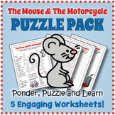 THE MOUSE & THE MOTORCYCLE Novel Study Puzzle Worksheet Ac