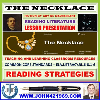 Preview of THE NECKLACE - STORY COMPREHENSION - LESSON PRESENTATION